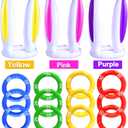3 Pack Inflatable Easter Bunny Ring Toss Game with Score Ring - Easter Basket Essential for Kids Indoor Outdoor Rabbit Ears Toss Toy, Family Party Games School Carnival Activities(3 Set & 12 Rings)