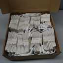 Honoson 100 Pcs Thicken White Mini Gift Bags with Handles, 3.9 x 4.7 x 2.4 Inch Small Paper Goodie Shopping Bags for Small Business Party Wedding Gift Wrap Valentine