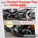 Highway Peg Crash Bar+ Passenger Footpegs Enginge guard for Harley Dyna with mid Control Models 2006-2017, for Street Bob FXDB/I Fat Bob FXDF Low Rider FXDL/I Wide Glide FXDWG/I,Gloss Black