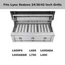 80707 Briquette Tray Grill Replacement Parts for Lynx Sedona Grills 24/36/42inch Built-in Gas Grill L600PS L600 L400 L700 Ceramic Grill Briquette Tray Assembly Heat Plates with 18 Ceramic Briquettes (1 Pack Briquettes for Lynx Sedona)