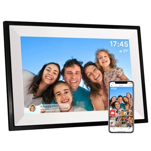 PIPI Vision 10.1 Inch WiFi Digital Picture Frame, Upgraded 32GB Storage,Smart Frameo App, IPS Touch Screen, Easy Setup, Instantly Share Photos & Videos for Mom,Grandparents