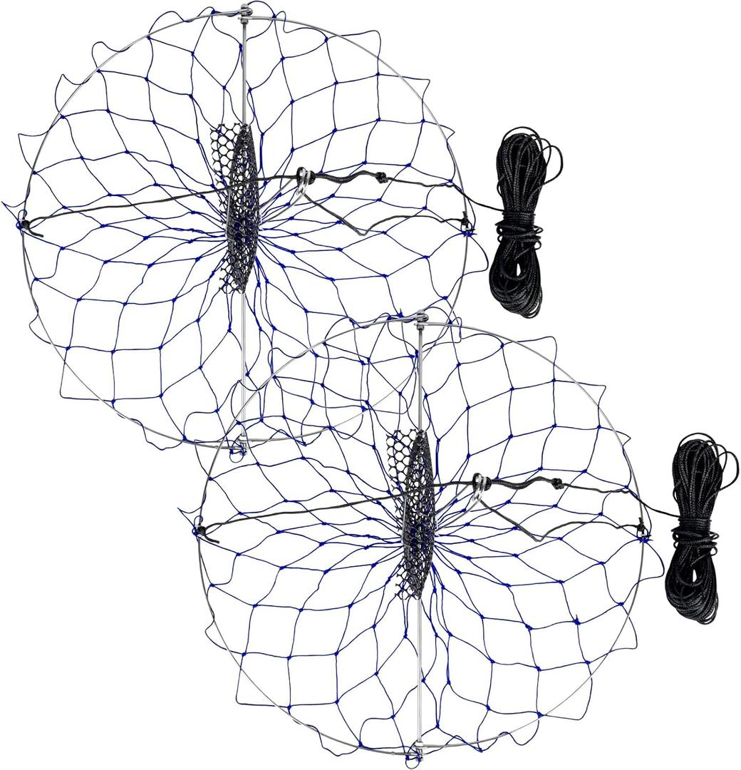 Castable Crab Traps with 110' Orange Crab Rope and Stainless Steel Bait Pin