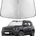 EcoNour Windshield Sunshade Compatible for Jeep Renegade 2015-2023 2024 | Sun Visor for Front Windshield & Window Sun Shade Cover, UV Heat Blocker & Protector, Car Accessories
