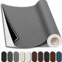 Shagoom Leather Repair Patch, 35X79 Inch Repair Patch Self Adhesive Waterproof, DIY Large Vinyl Patches for Couches, Furniture, Kitchen Cabinets, Wall Grey, 35X79 Inch