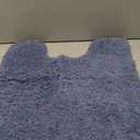 MIULEE Dusty Blue Toilet Rugs U-Shaped，Soft Absorbent Microfiber Bathroom Rugs Non Slip Quick Dry Fluffy Contour Bath Mats for Toilet Base Bathroom Floor, Machine Washable, 20x20 Inch