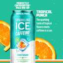 Sparkling Ice Caffeine Tropical Punch Sparkling Water with Caffeine, Zero Sugar, with Antioxidants and Vitamins,16 fl oz Cans (Pack Of 12)