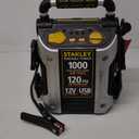 STANLEY J5C09 Portable Power Station Jump Starter 1000 Peak Amp Battery Booster, 120 PSI Air Compressor, USB Port, Battery Clamps