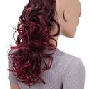 CAISHA 18" Hairpiece Ponytail Extensions Voluminous Wavy Red Mix PH28