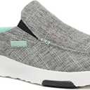 Women's Orthopedic Slip-On Loafers Slippers Shoes: Slip-On Walking Shoes with Arch Support, Chousion Slippers for Achilles Tendonitis Grey Green Size 8.5