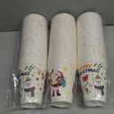 Christmas Coffee Cups 12 oz 75 Pack Corrugated Insulated Ripple Wall Disposable Paper Coffee Cups 12oz, To Go for Hot Beverage or Cold Drinks Office/Home/Cafe/Party/Travel