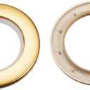 uxcell Curtain Grommets Plastic 1.5 Inch Inner Dia Drapery Eyelet Rings for Window Curtain Rods Gold Tone 12 Pcs