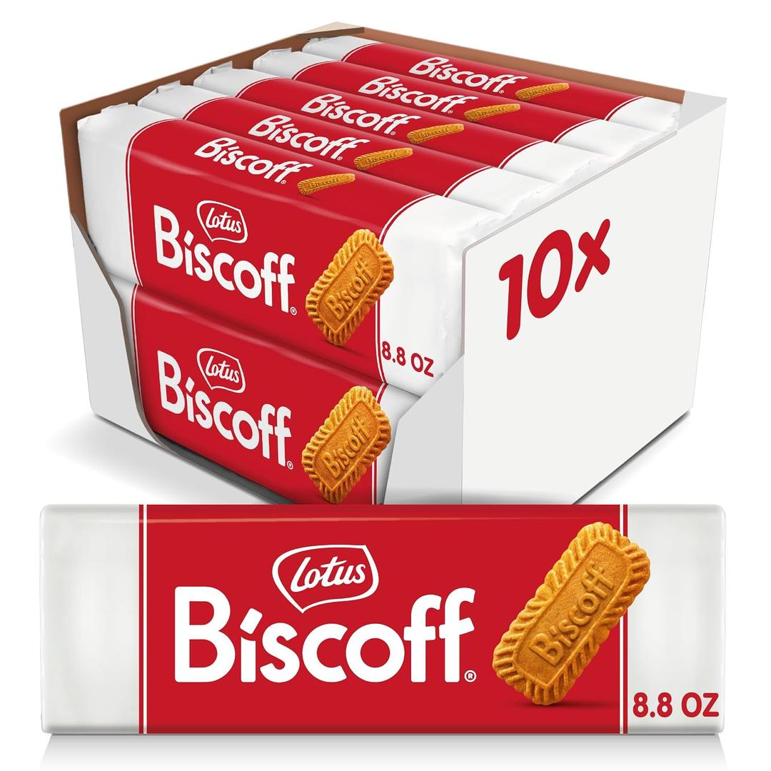 Lotus Biscoff, Caramelized Biscuit Cookies, non GMO + Vegan - 8.8 Ounce (Pack of 10) (EXP 04/12/27)