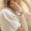 KOREDA Boho Leather Bracelet Compatible for Apple Watch Band 38mm 40mm 41mm 42mm 44mm 45mm 46mm Series 11 10 9 8 7 SE Women, Handmade Multilayer Wrap Beaded Jewelry Apple Watch Strap for iWatch Series 6/5/4/3/2/1 (Grey)