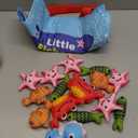 Toddler Toy Montessori Toys for 1 Year Old Baby Boy Girl Birthday Gift, 22pcs Cloth Fishing Game Learning Toys for Toddlers 1-3 - Counting, Color Sorting, Fine Motor Skills 6-18 Months Babies (Blue)