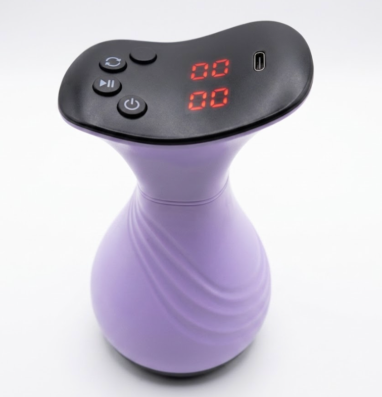 Lymphatic Drainage Massager for Legs & Body — Handheld Body Massager to Reduce Swelling, Improve Circulation & Smooth the Look of Cellulite (Purple)