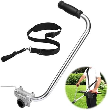 Ergonomic Trimmer Grip, String Trimmers Handle with Shoulder Strap Harness, Weed Eater Handle Extension with Bracket Clamp, Lawn Trimmer Handle Grip for Lawn Care, Landscaping, Yard Trimming Edging