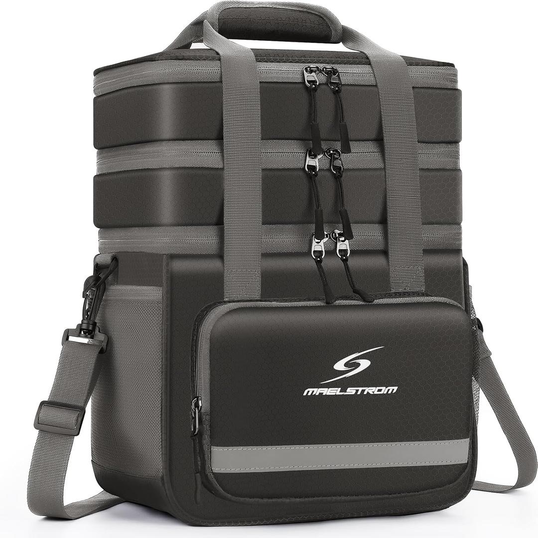 Maelstrom Lunch Box for Men, Insulated Lunch Bag Women/ Men, Leakproof Lunch Cooler Bag, Lunch Tote Bag, 20L, Gray