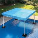 Floating Pool Umbrella - Heavy Duty 6’× 6’× 4' Polyester Oxford Canopy with 4PCS Canopy Floats and Top Rain Holes - Perfect Sun Protection for Beach, Lake and Home Swimming Pool