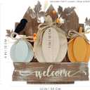 AuldHome Design Farmhouse Fall Door Sign, Wooden Door Decoration 12.5 x 12 Inches