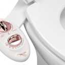 LUXE Bidet NEO 185 - Dual Nozzle, Self-Cleaning, Non-Electric Bidet Attachment for Toilet Seat, Adjustable Water Pressure, Rear & Feminine Wash (Rose Gold)