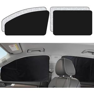 XCBYT Car Side Window Shades - 4 Pack Sun Shade for Baby Car Curtains 99% UV Protection Privacy Magnetic Retractable Fordable Car Window Covers Auto Accessories