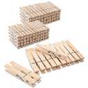 Clothes Pins Wood for Hanging Clothes,3.5 Inch【80+pcs】 Heavy Duty Wooden Clothespins,Clothes Pins for Craft,Wooden Clips for Pictures. | Rust Resistant