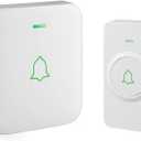 AVANTEK Wireless Doorbell, Mini Waterproof Door Bell Chime Operating at 1000 Feet, CW-11 Doorbell with 52 Melodies, 5 Volume Levels & LED Flash (White)