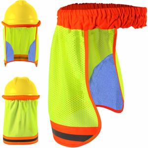 High Visibility Neck Sun Shield with Reflective Stripe (Orange)