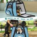 PetAmi Airline Approved Pet Carrier for Cat, Soft Sided Dog Carrier for Small Dogs, Cat Travel Supplies Accessories for Indoor Cats, Ventilated Pet Carrying Bag Medium Large Kitten Puppy, Small Blue