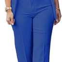 HuiSiFang Womens Fall Fashion 2 Piece Blazer Sets Open Front Blazers and Slim Fit Pants Suits Set (Large, 529-royal Blue)