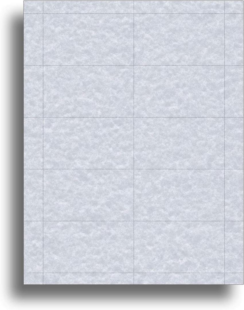 Blue Parchment Style Business Cards - 25 Sheets / 250 Business Cards - 65lb Cover (176 GSM)