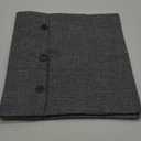 MIULEE Set of 2 Decorative Linen Throw Pillow Covers Cushion Case Triple Button Vintage Farmhouse Pillowcase for Couch Sofa Bed 18 x 18 Inch 45 x 45 cm Dark Grey