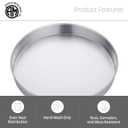 American Metalcraft A80162 Straight-Sided Pan, Aluminum, 16" Dia, 2" H, Silver, 72 Quarts