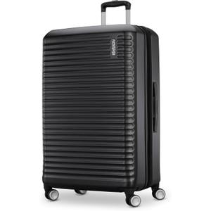 American Tourister Stratum 3.0 Large 28-Inch Spinner, Airline Approved, Durable Hardside Luggage, Expands 1.5", RightHeight Adjustable Handle, Black