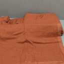 Bedsure Queen Sheet Set, Rayon Derived from Bamboo, Cooling Sheets, Breathable & Soft, Deep Pocket Up to 16 Inches, Hotel Luxury Silky Bedding for Hot Sleepers, Burnt Orange