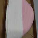 Easter Basket, Empty Easter Baskets for Kids Boys Girls with Bunny Tag Egg Basket Eater Gifts Basket Toddler Teens Babys First Easter Basket with Handle Pink White