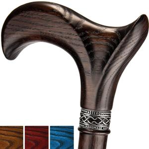 Asterom Walking Cane - Handmade, Ergonomic, Wooden - Canes for Men & Women - Walking Sticks for Seniors, Unique, Wood - FSA/HSA Eligible (32" (for height 5'0" to 5'1"), #1 Walnut)