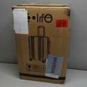 Coolife Luggage Expandable(only 28") Suitcase PC+ABS with TSA Lock Spinner 20in 24in 28in (navy, S(20in_carry on))