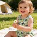 BFUSTYLE Baby Girl Clothes 0-24 Months Outfit Sleeveless Infant Romper Bodysuit with Headband
