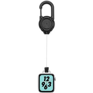 Badge Holder Retractable Clip Compatible with Apple Watch Band Series 11/10/9/8/7/6/5/4, SE 3/2/1, Ultra 3/2/1, Stretchable Badge Reel Clip for iWatch 38mm 40mm 41mm 42mm 44mm 45mm 46mm 49mm
