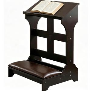 Prayer Kneeler Bench Wooden Prayer Bench for Kneeler Prayer Wooden Church Prayer Chair Prayer Bench Stool Padded Kneeler Prayer Table at Home with Cushion Pad