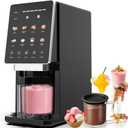 10-in-1 Ice Cream Maker, 3 x 20 oz Containers with Lids, TOP and FULL Modes, Mix-In and Re-Spin, for Gelato, Sorbet, Slushies, Frozen Yogurt, Smoothie Bowls and Frozen Drinks, Black