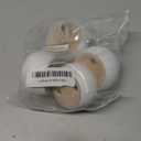 4pcs 40mmx67mm White Eucalyptus Wood Round Bun Furniture Feet Sofa Cabinet Couch Leg