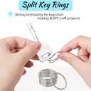 Paxcoo 100 Pack Keyrings, Split Key Rings Bulk for Keychain and Crafts (1 Inch)