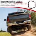 10.25 & 10.5 Differential Cover Gasket Compatible with Ford Sterling 10.25" & 10.5" Axle & LLR-F105, Steel Core with Rubber Coated Rear Differential Gasket, Leak Proof, Reusable, Easy Install