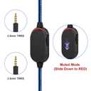 Replacement AW920H Gaming Headset Cable, Audio Cord with Inline Mute and Volume Control Compatible with Alienware AW720H AW310H AW510H 988 Alienware Dell Gaming Headset 6.5FT (Blue)