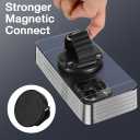 2 x Magnetic Bar Mount, Compatible with Magnetic Phone Holder for Gym, Home Fitness Bikes, Workout Equipment, Stroller and Cart Handlebars Comfortable Finger Phone Ring Grip for iPhone 16/15/14/13,Black