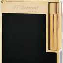 Classic Black Lacquer Lighter, L2 Metal Lighters, Ping Sound, Adjustable Soft Flame, Refillable, Men Gift