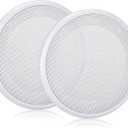 Facmogu 2PCS 5in Round Speaker Grille Replacements, White Surface Mount Speaker Covers Decorative Wall Ceiling Speaker Covers Subwoofer Car Speaker Metal Waffle Cover Guard Grill