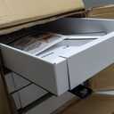 4Pack Expandable Pull Out Cabinet Organizer 21"Deep with Raising Pad for Framed Cabinets,Slide Out Drawers with 4pcs Divider Racks,Roll Out Shelves Adhesive,Adjustable Width 12.05"-20.4"White